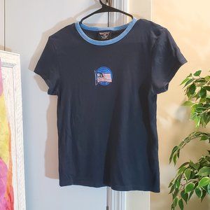 Retro Polo Ralph Lauren Navy Baby Doll T Shirt